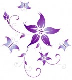 flower design purple fairy