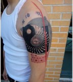 energy tattoo shoulder tattoo yin yang