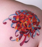geometric abstract tattoo fish flower