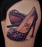 realistic tattoo high heels