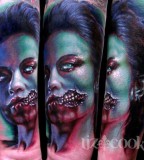 tattoo by Mike DeVries zombie girl