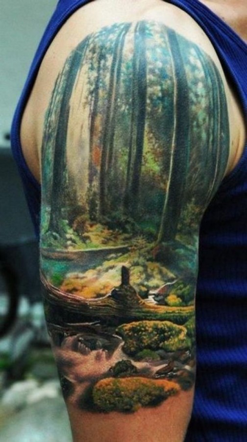 tattoo design for men beautiful nature sleeve