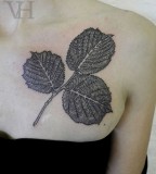 leaves tattoo by valentine hirsch
