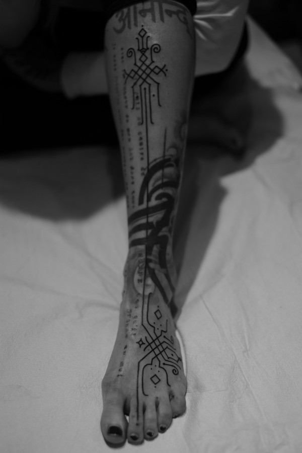 leg tattoo sleeve by jean philippe burton
