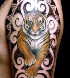 Beauty tiger tattoo