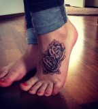 Great flowers foot tattoo