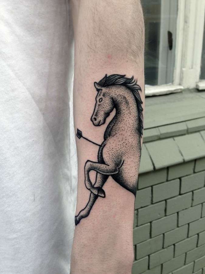 Horse tattoo by Philippe Fernandez