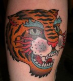 Traditional tiger tattoo