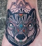 Wolf tattoo by David Hale