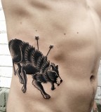 Wolf tattoo by Philippe Fernandez