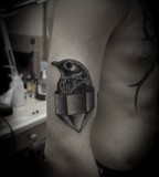 crystal tattoo and bird