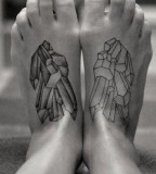 crystal tattoo feet piece