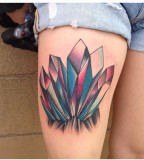 crystal tattoo on upper thigh