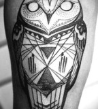 david hale tattoo geometric owl