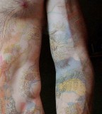 nature tattoo pastel full body piece
