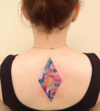 ondrash tattoo colour rhombus on back