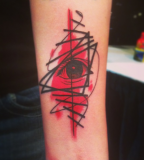 pop art tattoo by cavan infante red eye