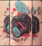 pop art tattoo camera