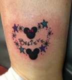 Believe disney stars tattoo