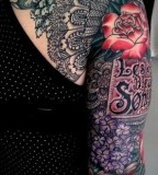 Flowers lace tattoo