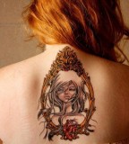Girl back tattoo