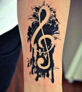Great black music tattoo