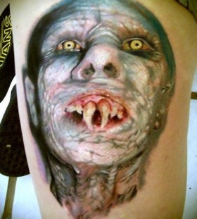 Nosferatu scary tattoo