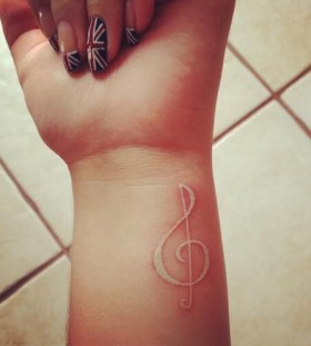 Pretty wrist music tattoo