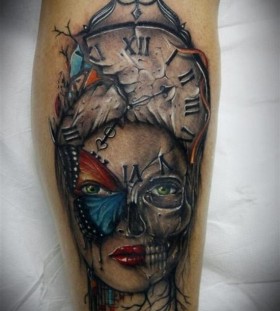 Scary woman tattoo
