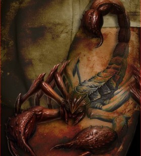 Scorpion scary tattoo