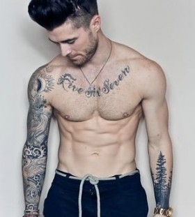 Sportive man tattoo