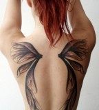 Wings back tattoo