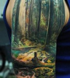 Wonderful forest tattoo