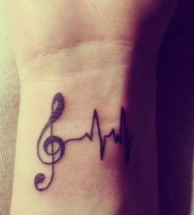Wrist music tattoo