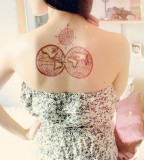 back tattoo design for women red world