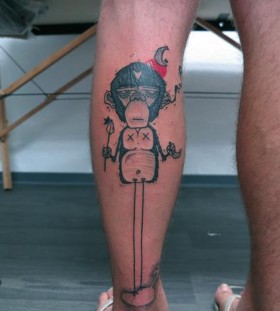 monkey tattoo by matik