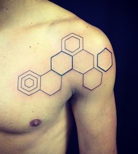 seb inkme minimalist hexagons tattoo