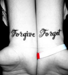 wrist tattoo forgive forget