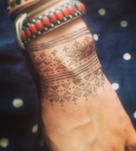 wrist tattoo tribal
