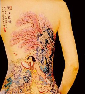 Back chinese tattoo