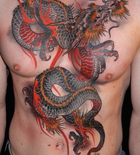 Dragon tattoo china style