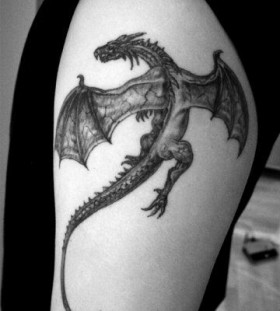 Dragon tattoo  cute black dragon