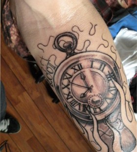 Hand clock tattoo