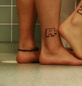 Lovely legs puzzle tattoo