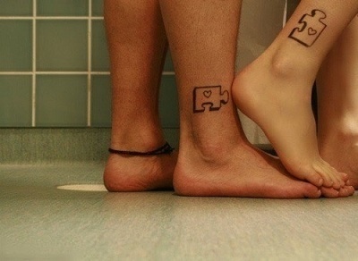 Lovely legs puzzle tattoo