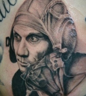 Soldier tattoo by Corey Miller