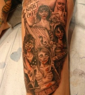 Zombies tattoo by Corey Miller