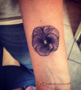 small purple tattoo flower