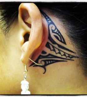 tribal tattoo for girls ears
