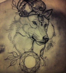 wolf tattoo sketch